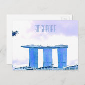 Marina Bay Sands Singapur Reise Postkarte (Vorne/Hinten)
