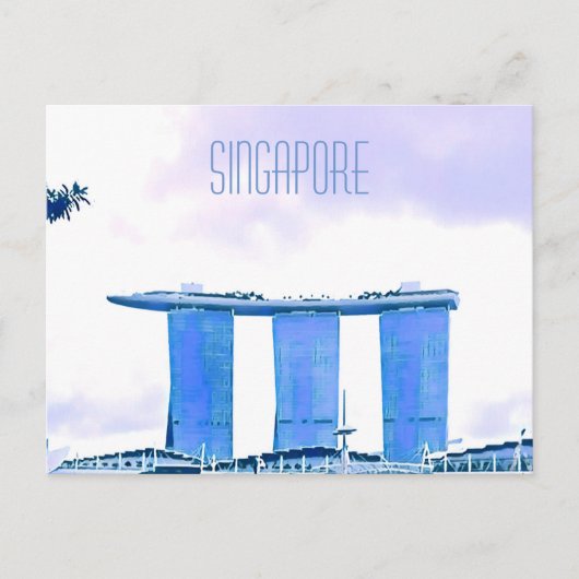 Marina Bay Sands Singapur Reise Postkarte (Vorderseite)