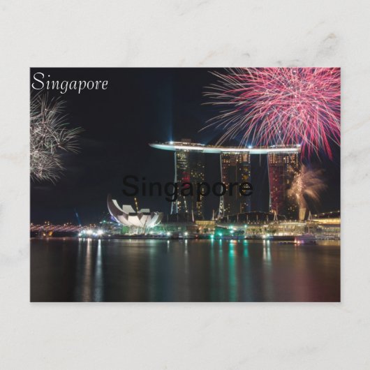 Marina Bay Singapore Postkarte (Vorderseite)