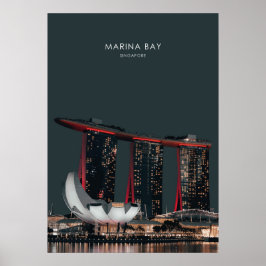 Marina Bay, Singapur Travel Artwork Poster