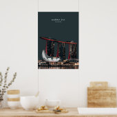 Marina Bay, Singapur Travel Artwork Poster (Küche)