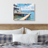 Marina Boat Dock Canvas Print Leinwanddruck (Insitu (Schlafzimmer))