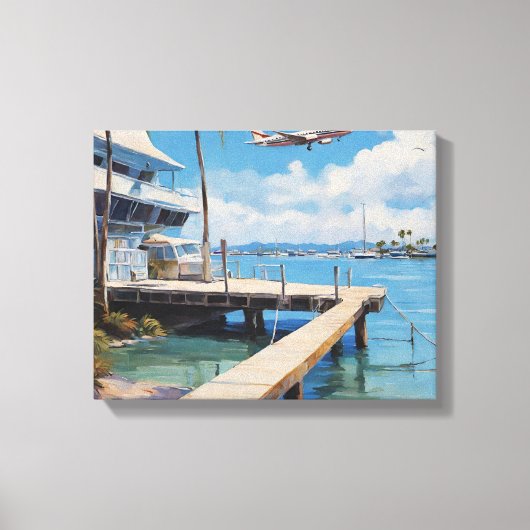 Marina Boat Dock Canvas Print Leinwanddruck (Vorderseite)