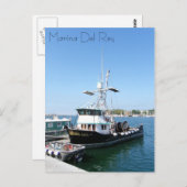 Marina Del Rey Boat Postcard! Postkarte (Vorne/Hinten)