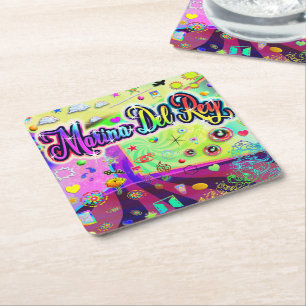 Marina Del Rey Cool Energy Coaster Rechteckiger Pappuntersetzer