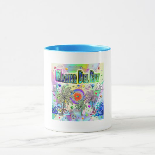 Marina Del Rey Deep Dream Tasse (Zentrum)