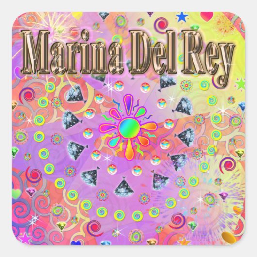 Marina Del Rey Lucky Golden Sticker (Vorderseite)