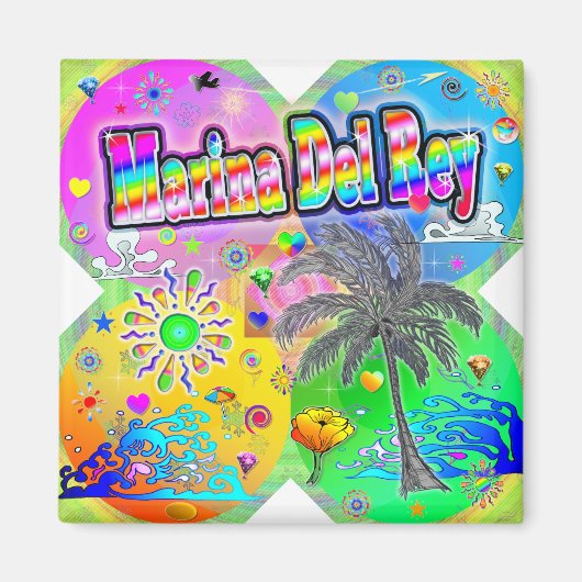 Marina Del Rey Quadro Seasons Magnet (Vorne)