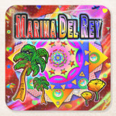 Marina Del Rey Tropical Friends Untersetzer (Vorderseite)