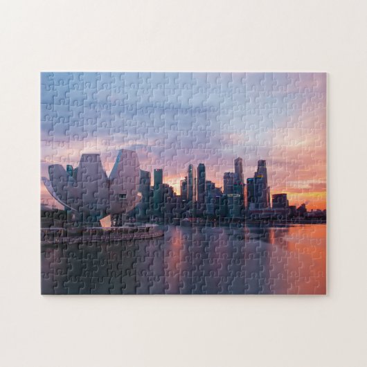 Marina Gebiet und Skyline Singapur. Puzzle (Horizontal)