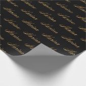 Marina gold Design Lettering Geschenkpapier (Ecke)