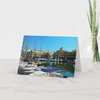 Marina in Benalmadena, Spanien Feiertagskarte