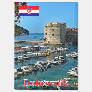 Marina in Dubrovnik, Kroatien Reise Magnet