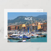 Marina in Nizza, Frankreich Postkarte (Vorne/Hinten)