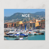 Marina in Nizza, Frankreich Postkarte (Vorderseite)