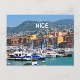 Marina in Nizza, Frankreich Postkarte