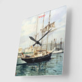 Marina/Mariña Quadratische Wanduhr (Winkel)