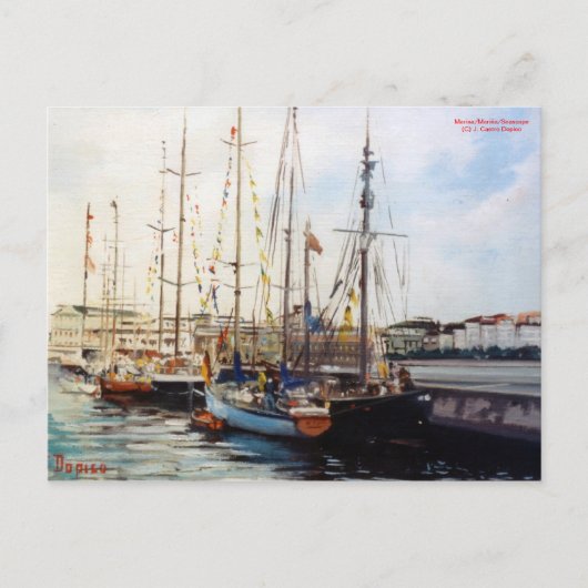 Marina/Mariña/Seascape Postkarte (Vorderseite)