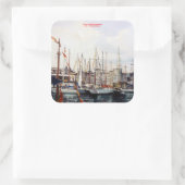 Marina/Mariña/Seascape Quadratischer Aufkleber (Tasche)
