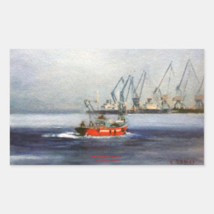 Marina/Mariña/Seascape Rechteckiger Aufkleber