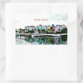 Marina Nassau Bahamas Rechteckiger Aufkleber (Tasche)