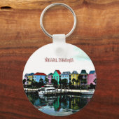 Marina Nassau Bahamas Schlüsselanhänger (Vorderseite)