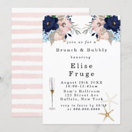 Marina Nautical Blooms Brunch & Bubbly Einladung