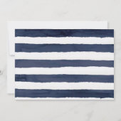 Marina Nautical Blooms Navy Blush Wedding RSVP Einladung (Rückseite)