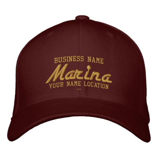 Marina Personalizable Cap Bestickte Baseballkappe (Vorderseite)