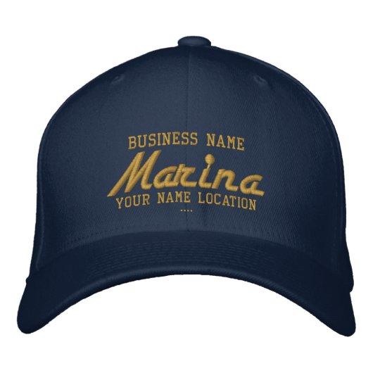 Marina Personalizable Cap Bestickte Kappe (Vorderseite)