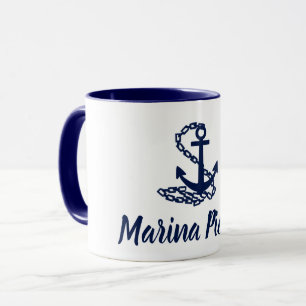 Marina Piccola - Blau-Weiß-Tasse im maritimen Stil Tasse