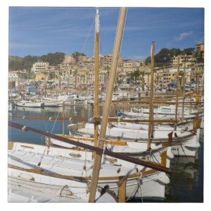 Marina, Port de Soller, Westküste, Mallorca, Fliese