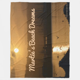 Marina Sunrise IV - Fleece Blanket (personalisiere