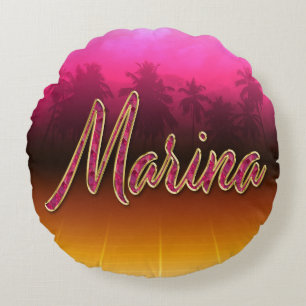 Marina Vorname Name golden pink Kissen