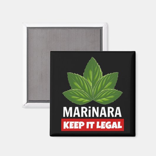 Marinara Behielt es Legal Basil Blätter Magnet (Vorderseite/Rückseite)
