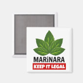 Marinara Behielt es Legal Basil Blätter Magnet (Vorderseite/Rückseite)