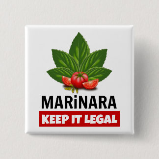 Marinara Behielt es Legal Basil Blätter Tomaten Button