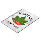 Marinara Behielt es Legal Basil Blätter Tomaten Notizblock (Linke Seite)