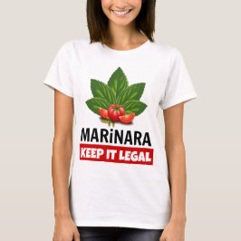 Marinara Behielt es Legal Basil Blätter Tomaten T-Shirt