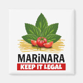 Marinara Behielt es Legal Basil Tomaten Spaghetti Magnet (Vorne)