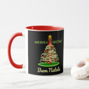 Marinara Christmas Buon Natale Spaghetti Tree Tasse