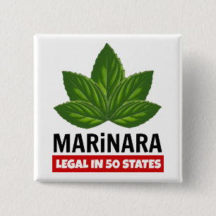 Marinara Legal 50 States Basil Blätter Food Spaß Button