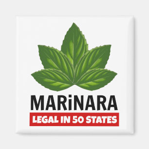 Marinara Legal in 50 Staaten Basil-Blätter Magnet