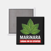 Marinara Legal in 50 Staaten Basil-Blätter Magnet (Vorderseite/Rückseite)