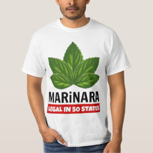 Marinara Legal in 50 Staaten Basil-Blätter T-Shirt