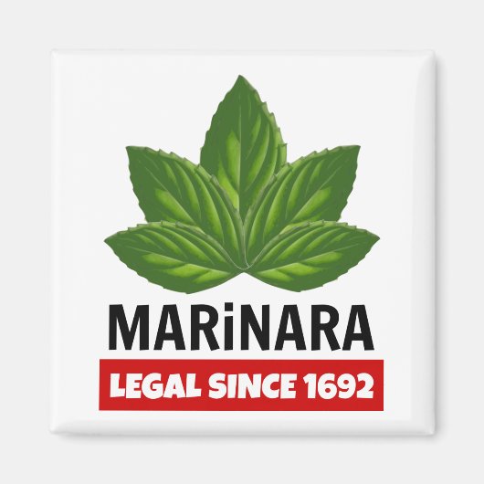 Marinara Legal seit 1692 Basil-Blätter Magnet (Vorne)