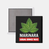 Marinara Legal seit 1692 Basil-Blätter Magnet (Vorderseite/Rückseite)