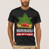 Marinara Recht in 50 Staaten Basil Tomato Spaghett T-Shirt (Vorderseite)