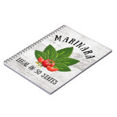 Marinara Recht in 50 Staaten Basil und Tomaten Notizblock (Linke Seite)