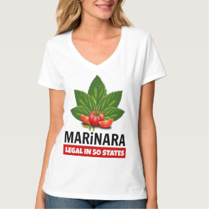 Marinara Recht in 50 Staaten Basil und Tomaten T-Shirt